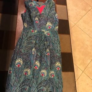 Peacock multi color dress